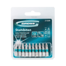 GROSS PZ1x25mm 10db professional bitkészlet bitfej készlet