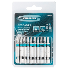 GROSS SL5x50mm 10db professional bitkészlet bitfej készlet