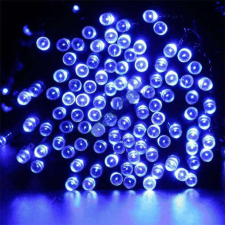 Grundig 50 LED-es Kerti Solar fényfüzér 6,4m kék színben karácsonyi dekoráció