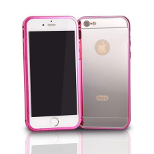 GSMLIVE Huawei P8 pink rózsaszín alumínium bumper tükrös hátlaptok tok és táska