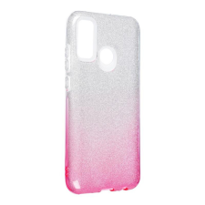 GSMLIVE Huawei P Smart 2020 szilikon tok, csillámos, hátlap tok, pink-ezüst tok és táska