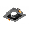GTV Lighting GTV OP-RUBIOKW1-00 Spot mennyezeti lámpatest RUBIO IP20, 102x102mm, szimpla, négyzet alakú, fekete