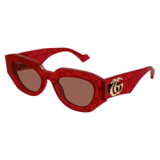 Gucci GG1421S 006 SHINY BILAYER GUCCISSIMA CRYSTAL/ TRANSPARENT RED BROWN napszemüveg