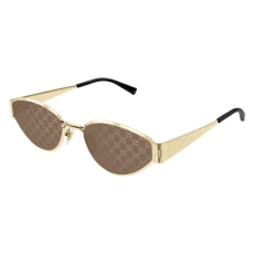 Gucci GG1853S 003 SHINY ENDURA GOLD WITH LASER GUCCISSIMA TEXTURE ON ENDPIECE BROWN MIRROR napszemüveg