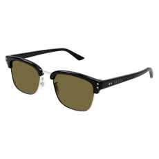 Gucci GG1897SK 003 SHINY BLACK WITH SILVER EYE RIMS BROWN napszemüveg