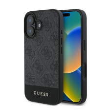 Guess 4G Bottom Stripe Apple iPhone 16 Plus hátlap tok, szürke GUHCP16MG4GLGR tok és táska