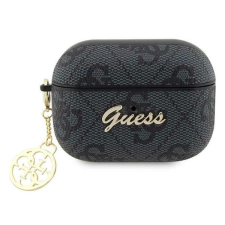 Guess 4G Charm Apple AirPods Pro 2 tok , fekete fülhallgató, fejhallgató tok