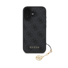 Guess 4G Charm Apple iPhone 16 Tone on Tone hátlap tok, szürke tok és táska
