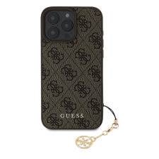 Guess 4G Charm Zadní Kryt pro iPhone 16 Pro Max Brown mobiltelefon kellék