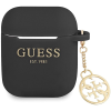 Guess 4G Charms Apple Airpods 1/2 Black szilikon tok