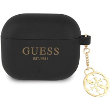 Guess 4G Charms Apple Airpods 3 Black szilikon tok fülhallgató, fejhallgató tok
