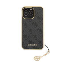 Guess 4G Charms Apple iPhone 13 Pro Max hátlap tok, szürke tok és táska