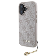 Guess 4G Charms Collection iPhone 16 kemény hátlap tok, rózsaszín tok és táska