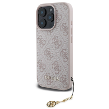 Guess 4G Charms Collection iPhone 16 Pro Max kemény hátlap tok, rózsaszín tok és táska