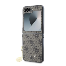 Guess 4G Charms szilikon tok Samsung Galaxy Z Flip 6 barna tok és táska