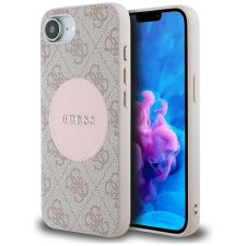 Guess 4G Circle Classic Logo Apple iPhone 16e MagSafe tok, rózsaszín tok és táska
