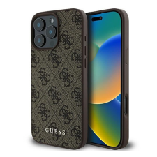 Guess 4G Classic iPhone 16 Pro Max kemény hátlap tok, barna GUHCP16XG4GFBR tok és táska