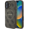 Guess 4G Colored Ring iPhone 16 barna PU bőr MagSafe tok (GUHMP16SG4GFRW)