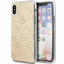 Guess 4G csillámos iPhone X/Xs tok - arany tok és táska