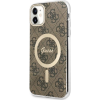 Guess 4G IML MagSafe kompatibilis iPhone 11 hátlap tok, barna (GUE2466)