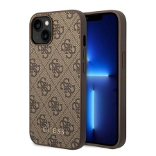 Guess 4G Metal Gold Apple iPhone 14 hátlap tok, barna tok és táska