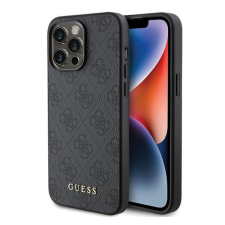 Guess 4G Metal Gold Logo Apple iPhone 15 Pro hátlap tok, szürke tok és táska