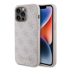 Guess 4G Metal Gold Logo Apple iPhone 15 Pro Max hátlap tok, rózsaszín tok és táska