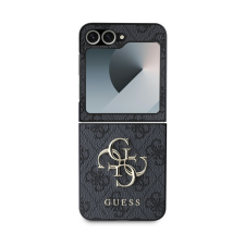 Guess 4G Metal Logo PU Samsung Galaxy Z Flip6 hátlap tok, szürke tok és táska