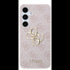 Guess 4G Metal Logo Samsung Galaxy S24 rózsaszín PU tok (GUHCS24S4GMGPI)