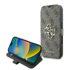 Guess 4G Metal Logo tok iPhone 16 - barna tok és táska