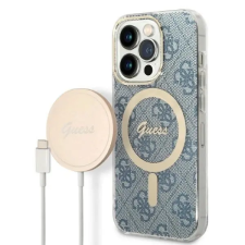 Guess 4G Print MagSafe Apple iPhone 14 Pro Max Mobiltelefon Tok - Kék tok és táska