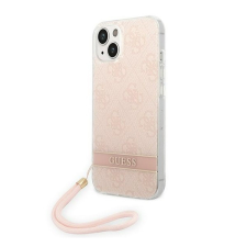 Guess 4G Print Strap Apple iPhone 14 Plus hátlap tok, pink tok és táska