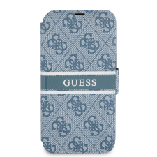 Guess 4G Printed Stripe Apple iPhone 13 Mini Flip Tok - Kék/Mintás (GUBKP13S4GDBL) tok és táska