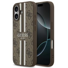 Guess 4G Printed Stripes Apple iPhone 17 MagSafe hátlap tok, barna tok és táska