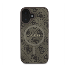Guess 4G Ring Classic Logo Apple iPhone 16 Plus hátlap tok, barna GUHMP16MG4GFRW tok és táska