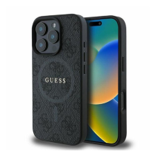Guess 4G Ring Classic Logo Apple iPhone 16 Pro hátlap tok, fekete tok és táska