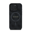 Guess 4G Ring Classic Logo Apple iPhone 16 Pro hátlap tok, fekete/barna GUHMP16LG4GFRK