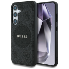 Guess 4G Round Patch Classic Logo MagSafe-kompatibilis tok Samsung Galaxy S25 - fekete tok és táska