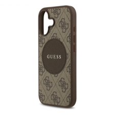 Guess 4G Round Patch Classic Logo MagSafe tok iPhone 17 barna (GUHMP17SP4PGRSGW) tok és táska