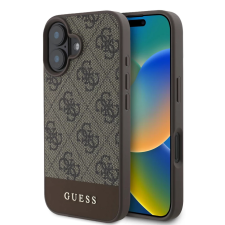 Guess 4G Stripe hátlaptok iPhone 16 barna tok és táska
