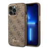 Guess 4G Vintage Gold Apple iPhone 14 Pro hátlap tok, barna