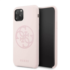 Guess Apple iPhone 11 Pro GUESS GUHCN58LS4GLP Liquid Silicon Hátlap - Púder Rózsaszín tok és táska