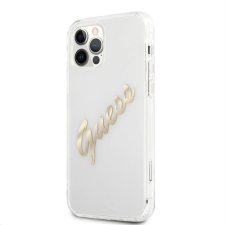 Guess Apple iPhone 12/12 Pro GUESS GUHCP12MKTRSVGO TPU Hátlap - Arany tok és táska