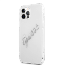 Guess Apple iPhone 12/12 Pro GUESS GUHCP12MKTRSVSI TPU Hátlap - Ezüst tok és táska