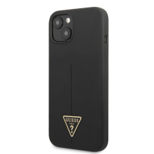 Guess Apple iPhone 13 Mini GUESS GUHCP13SSLTGK Liquid Silicone Hátlap - Fekete tok és táska