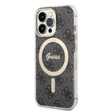 Guess Apple iPhone 13 Pro Max GUESS GUHMP13XH4STK MagSafe Hátlap - Fekete tok és táska