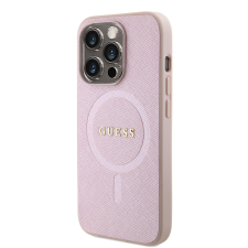 Guess Apple iPhone 15 Pro GUESS GUHMP15LPSAHMCP MagSafe Hátlap - Rózsaszín tok és táska