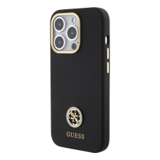 Guess Apple iPhone 15 Pro Max GUESS GUHCP15XM4DGPK Liquid Silicone Hátlap - Fekete tok és táska