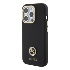Guess Apple iPhone 15 Pro Max GUESS GUHCP15XM4DGPK Liquid Silicone Hátlap - Fekete tok és táska