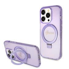 Guess Apple iPhone 15 Pro Max GUESS GUHMP15XHRSGSU MagSafe Hátlap - Lila tok és táska